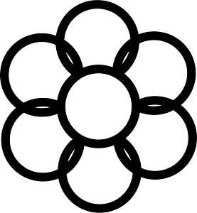 Six petal flower icon