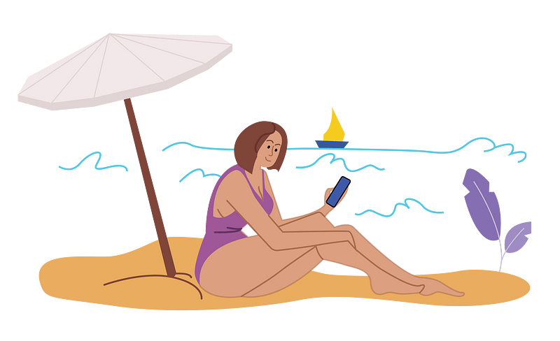 Holiday woman on the beach