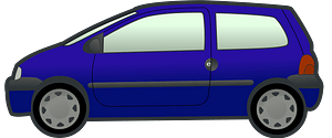 Blue Hatchback Car