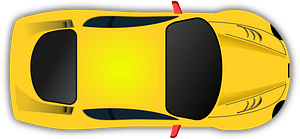 Yellow Car Top View