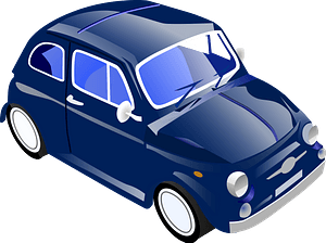 Dark Blue Fiat 500 car