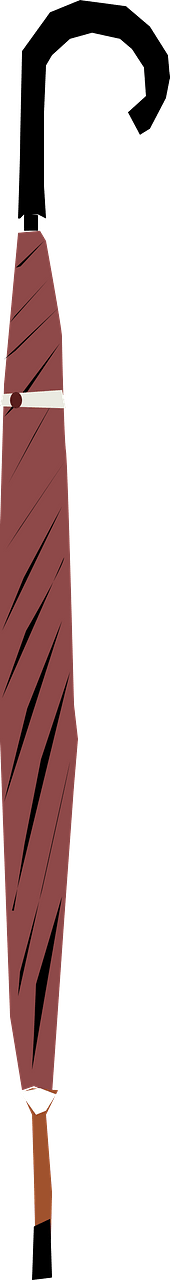 Folded Brown Umbrella 