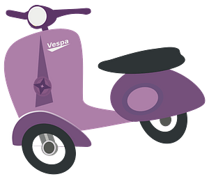 Purple Vespa Scooter