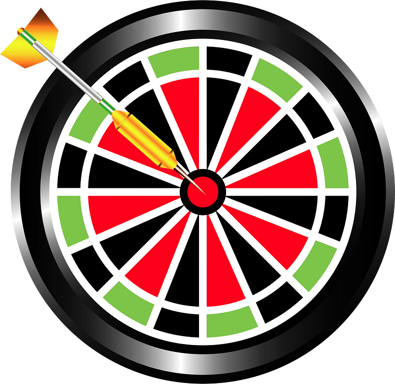 Darts arrow and target