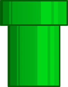 A Green Cartoon Pipe