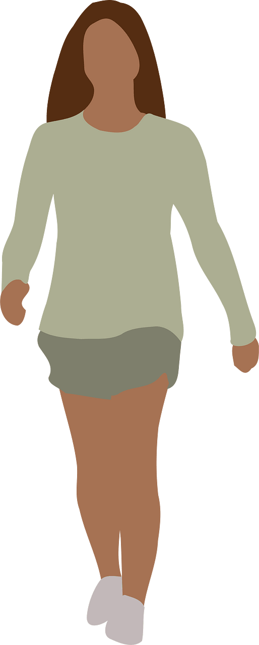 Faceless Woman Walking