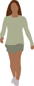 Faceless Woman Walking