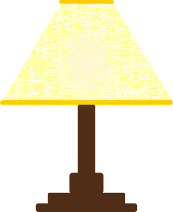 Dark brown lamp with white lampshade