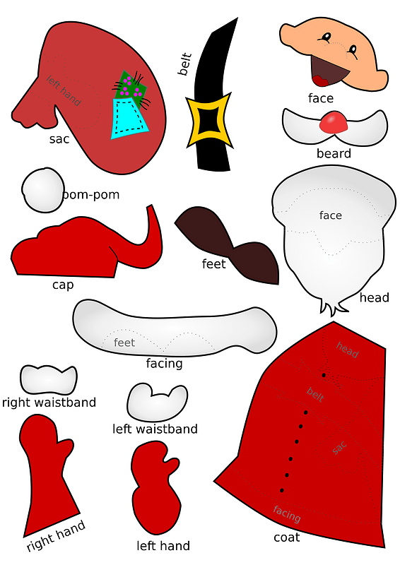 Santa Claus cut-craft-sheet