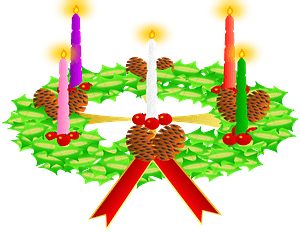 Advent wreath with candles