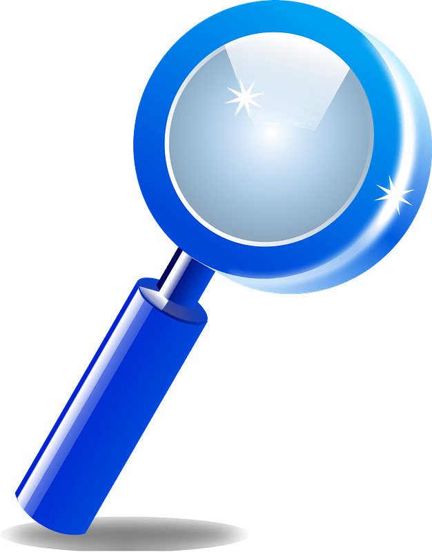 Blue magnifying glass