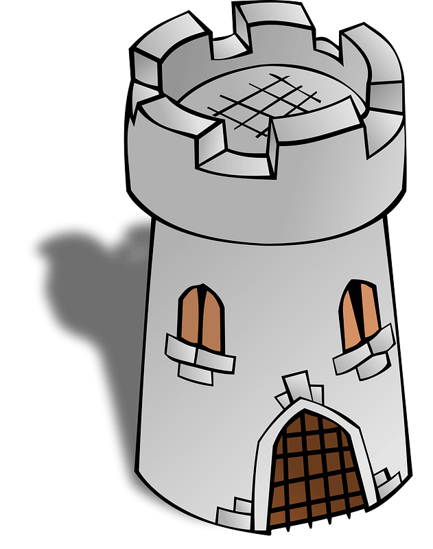 Round castle tower
