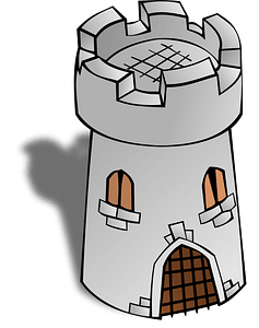 Round castle tower