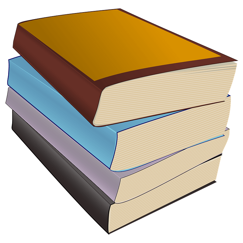 Stack of paperback books