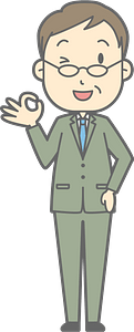 (Brad) Businessman is Giving Ok Sign