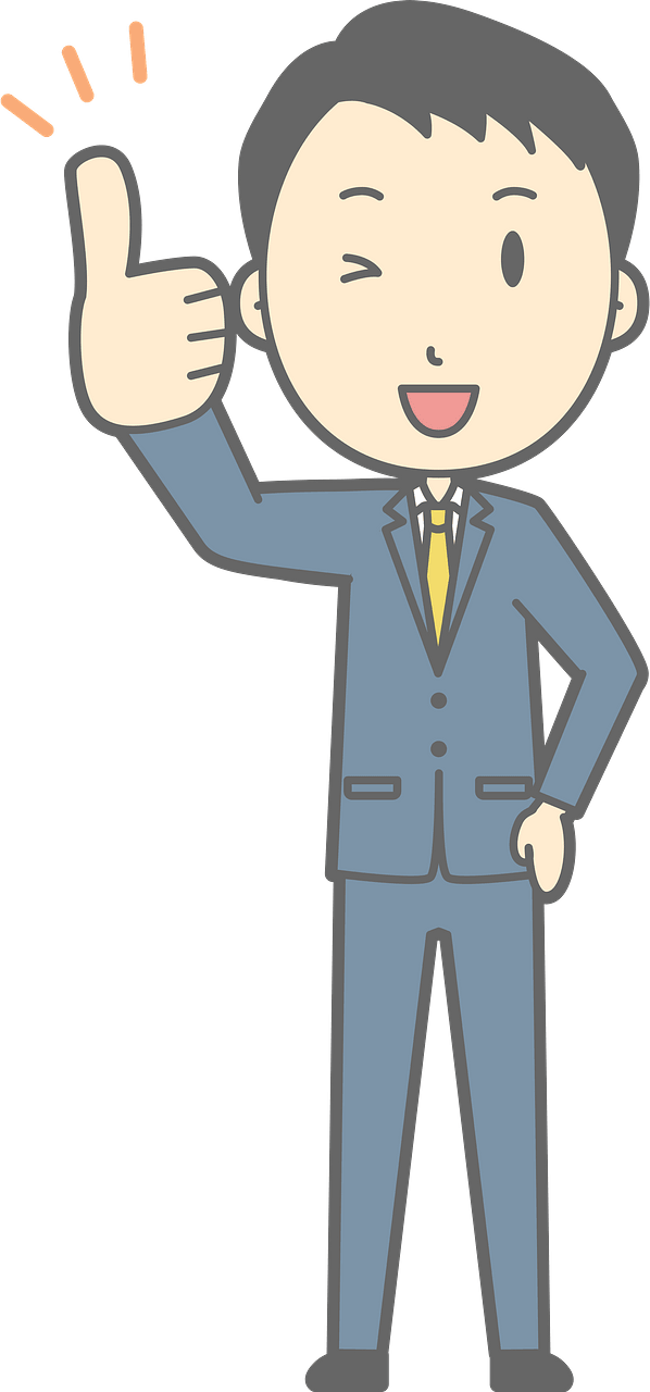 (Noah) Businessman is Giving Thumbs Up