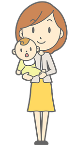 (Louise) Businesswoman is Holding a Baby