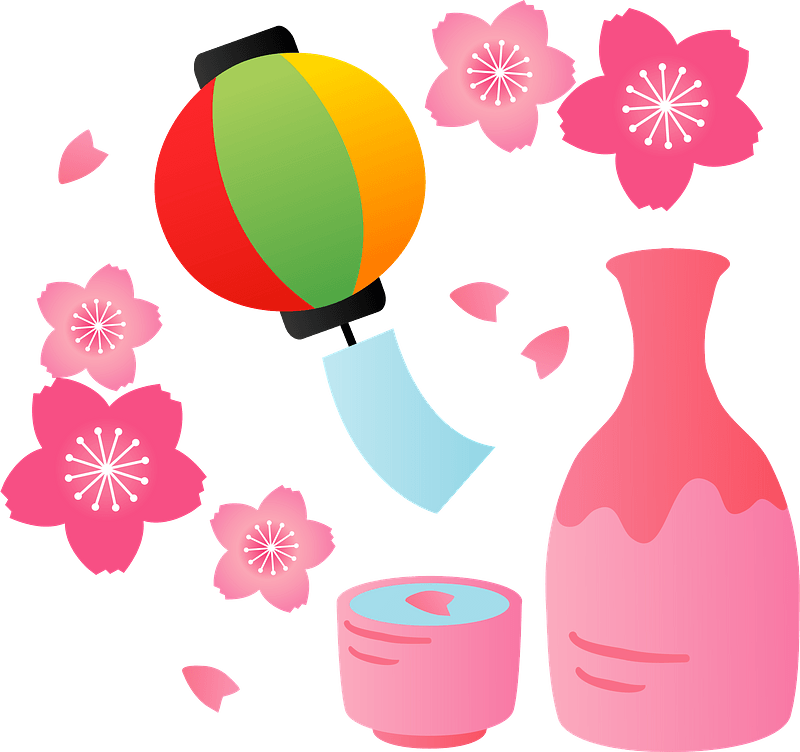 Cherry Blossoms and Sake