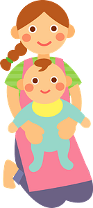 Childcare Worker - Woman is Holding Baby