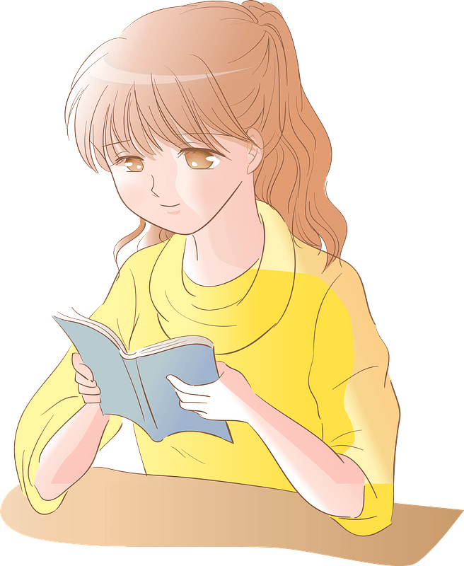 Girl is Reading a Book