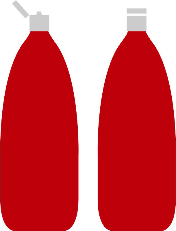 Two Ketchup Bottles