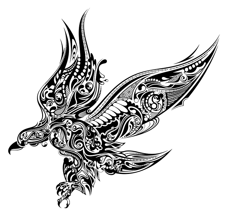 Abstract Eagle Silhouette