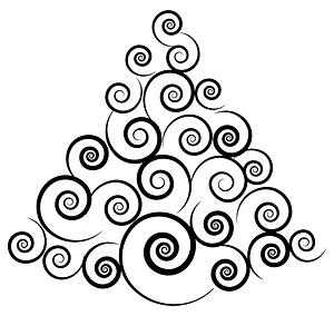 Abstract Spiral Christmas Tree