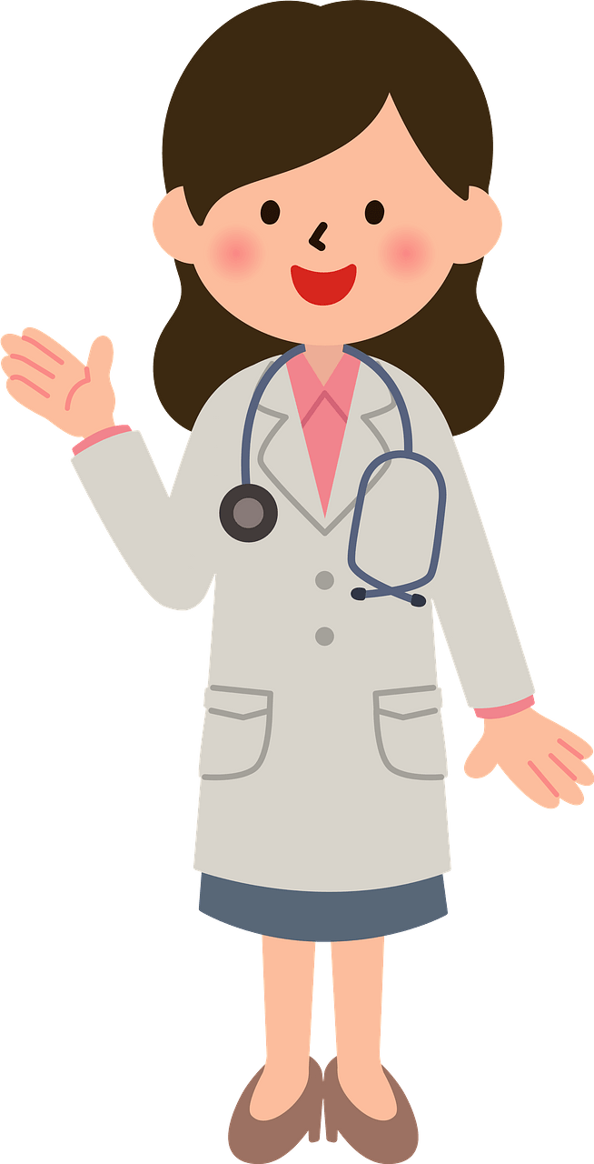 (Melanie) Medical Doctor Woman Acting as a Guide