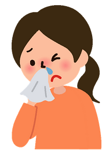 Woman is Blowing Her Nose