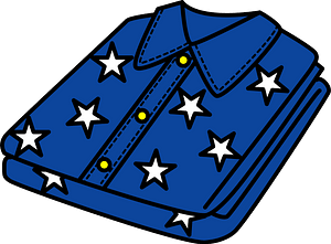 Blue Pajamas with a Star Pattern