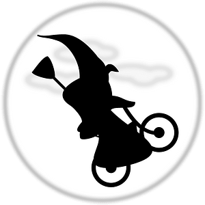 Witch on a bicycle