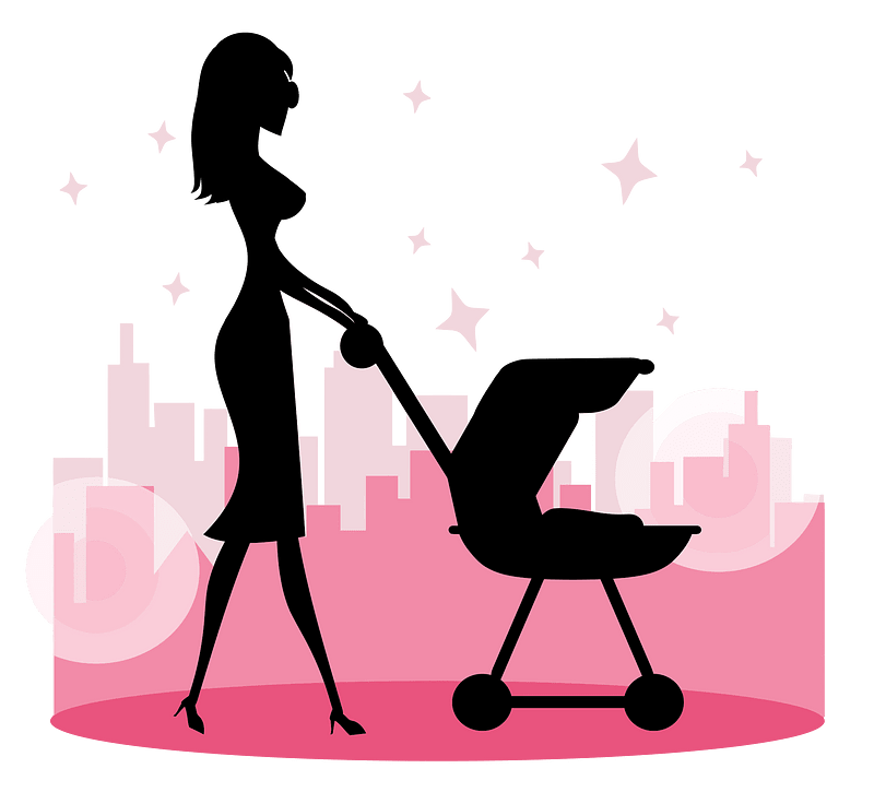 Woman with Baby Carriage