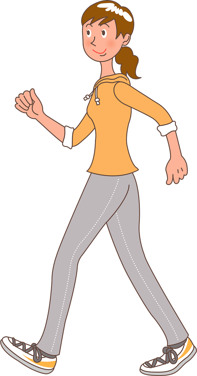 Woman is Walking for Exercise
