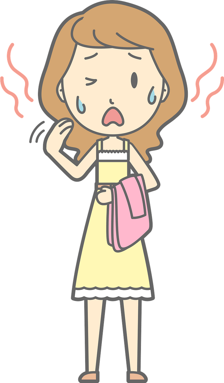 (Amy) Woman is Hot and Sweaty