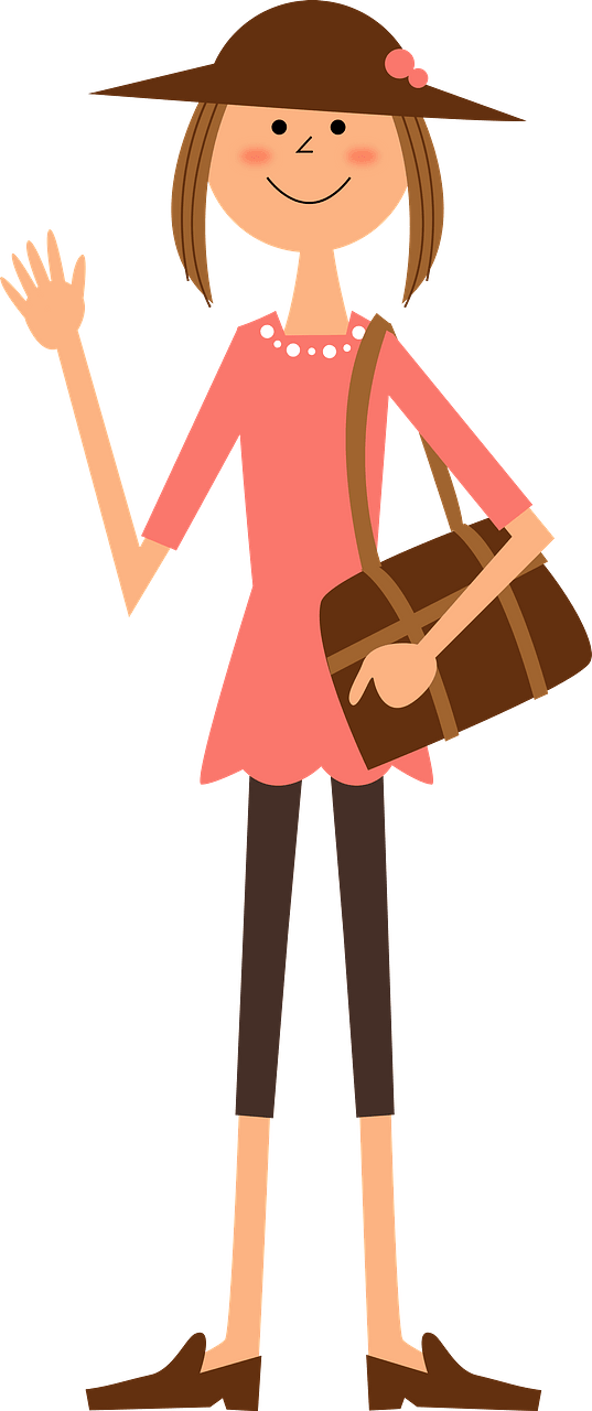 旅行中の女性