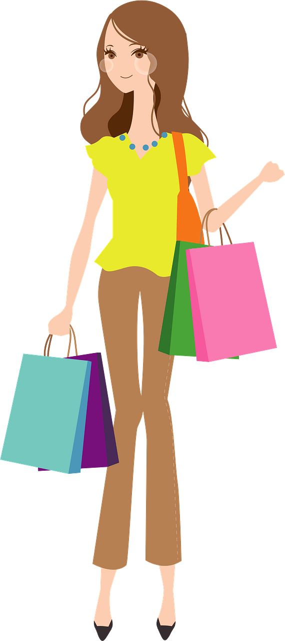 Woman is Holding Shopping Bags