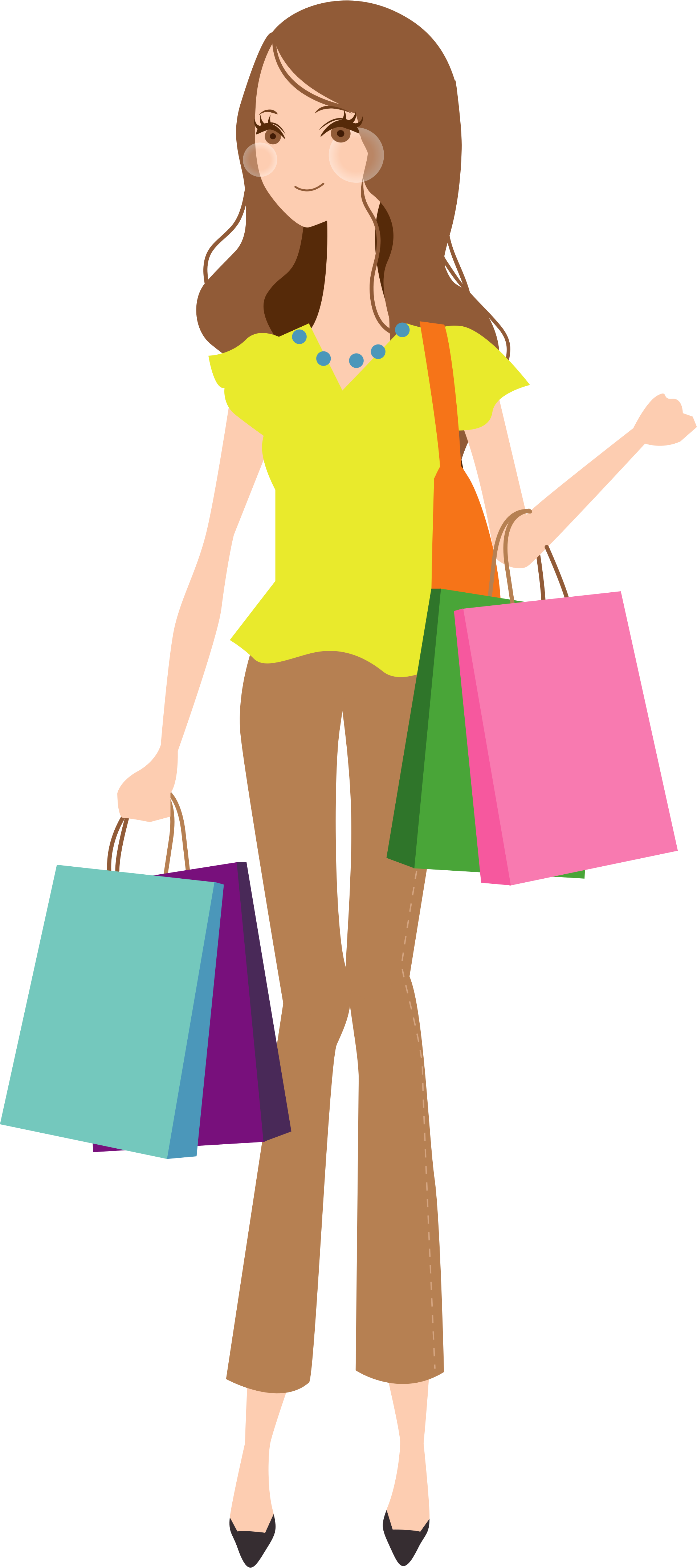 Woman is Holding Shopping Bags Free vector clipart images on creazilla