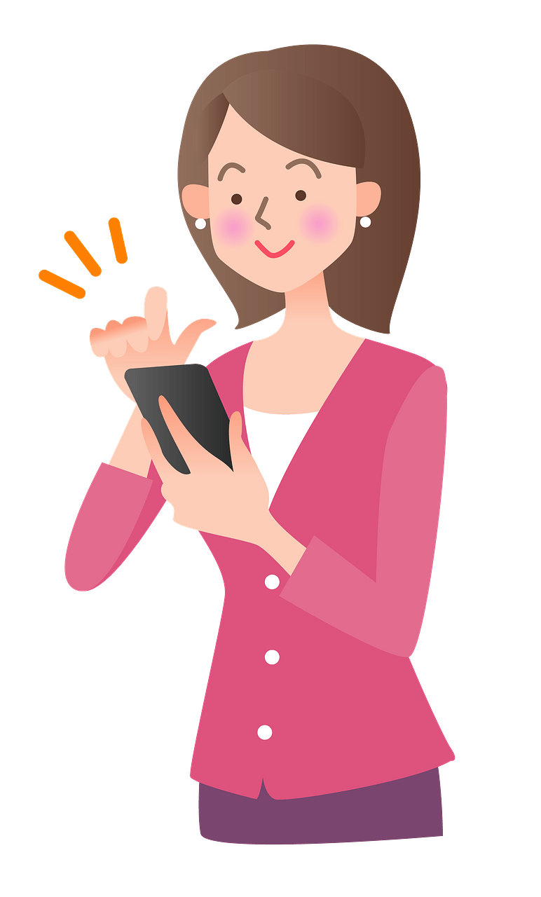 Woman is Looking at Her Smartphone
