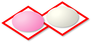 Red and White Rice Cake