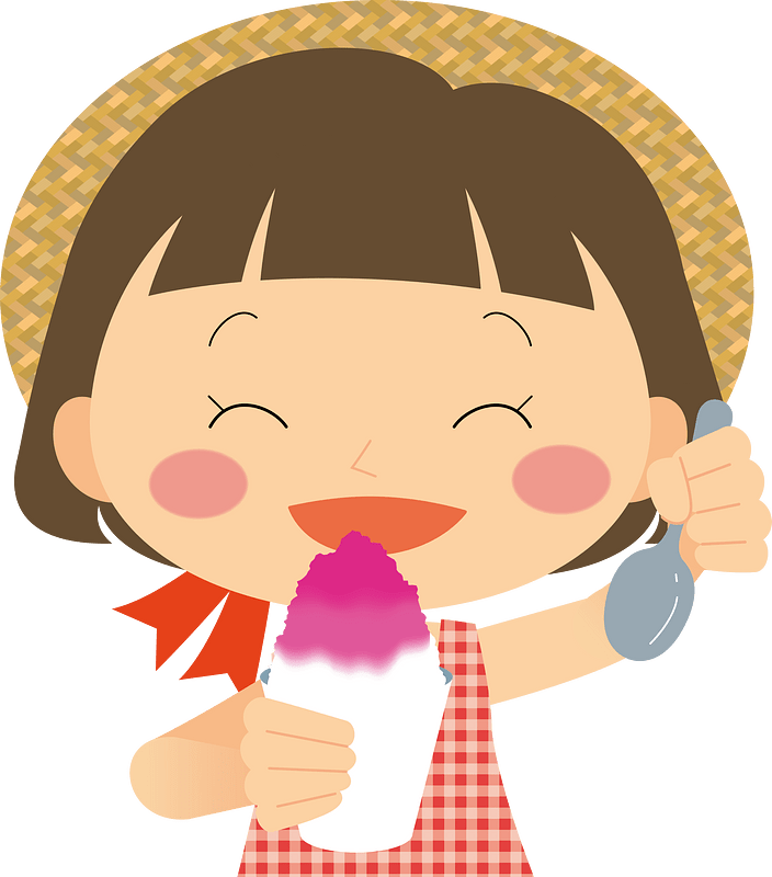 Child Girl Shaved Ice