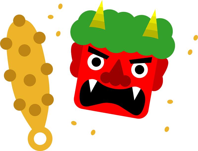 Setsubun Oni Metal Stick