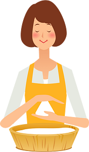 Woman Cook Rice Ball