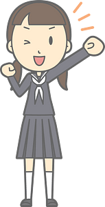 Female Student Fist Pump