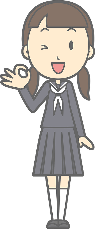 Female Student Ok Sign