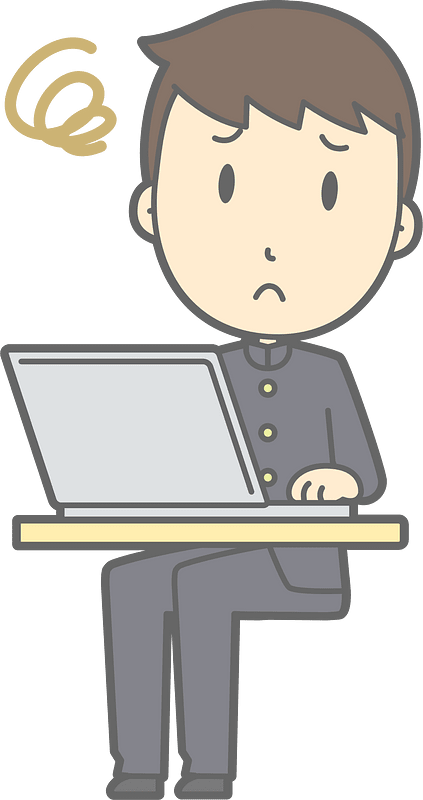 Male Student Laptop Computer