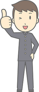 Male Student Thumbs up