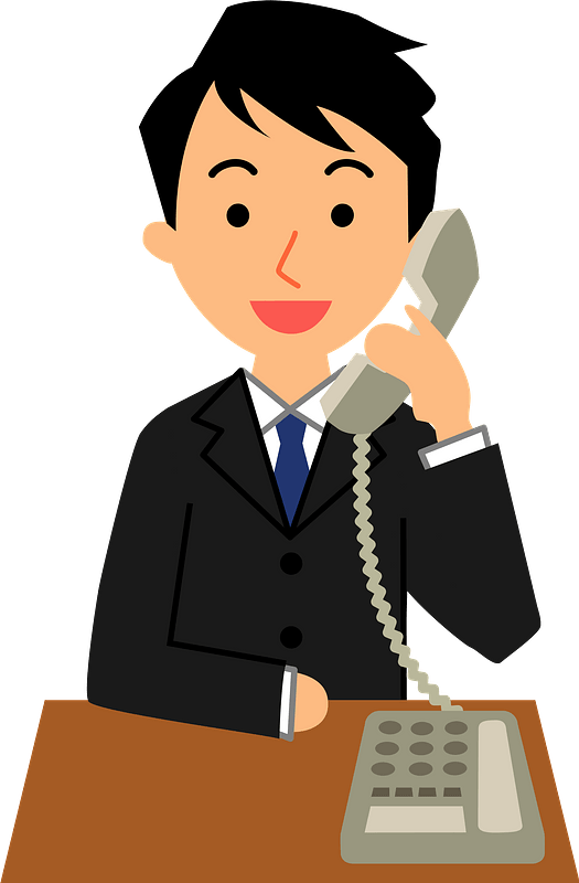 (Pete) Businessman is Talking on the Telephone
