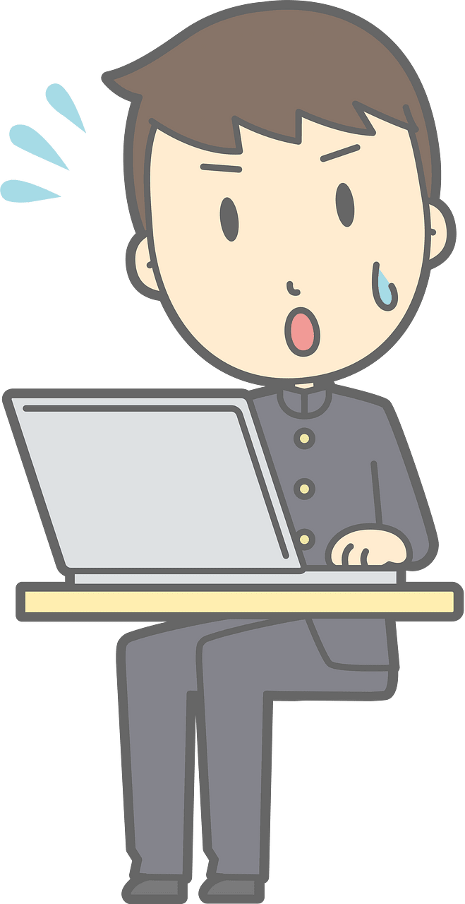 Male Student Laptop Computer