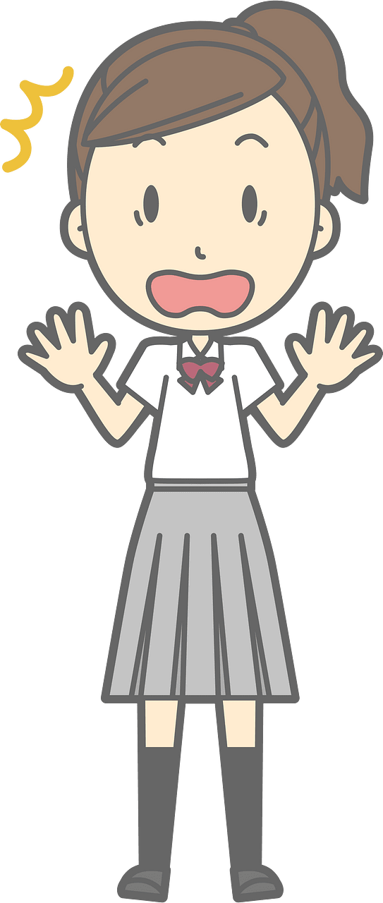 Female Student Surprised