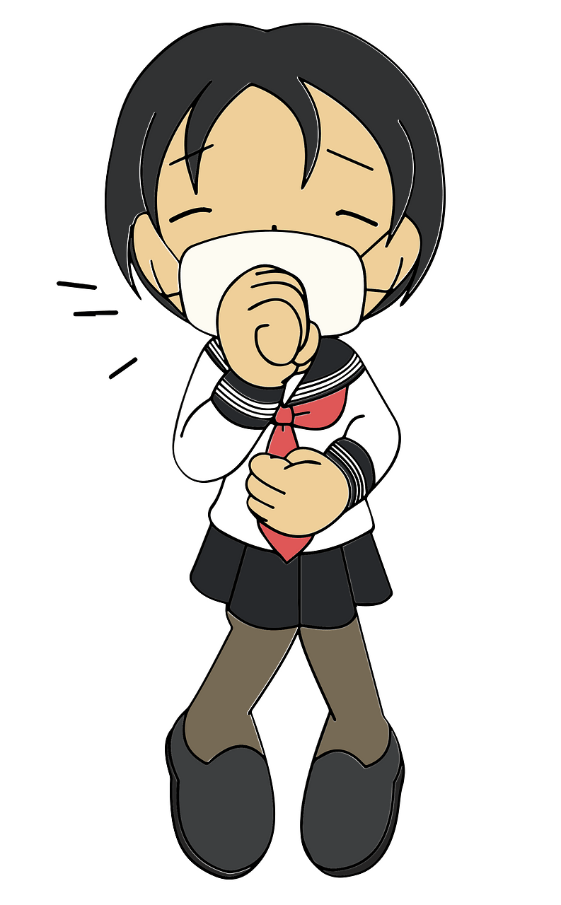 Female Student Cough Cold